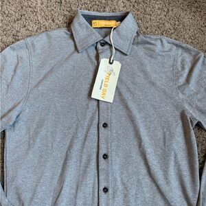 New Field Day Sporting Co. Button Down Shirt Gray Small